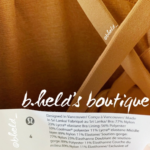 lululemon Energy Bra in Copper Brown Size 4 Brand New NWT - Picture 9 of 14